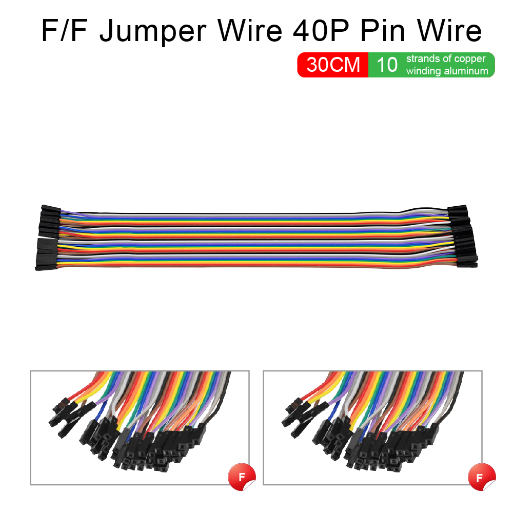 3 pcs/lot )40Pin 30cm Female to Female jumper wire Dupont cable for Arduino  Breadboard,Breadboard & DuPont line