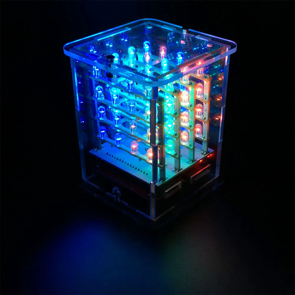 mor opnå fjer 4x4x4 RGB LED CUBE Kit for Arduino - Keyestudio KS0177