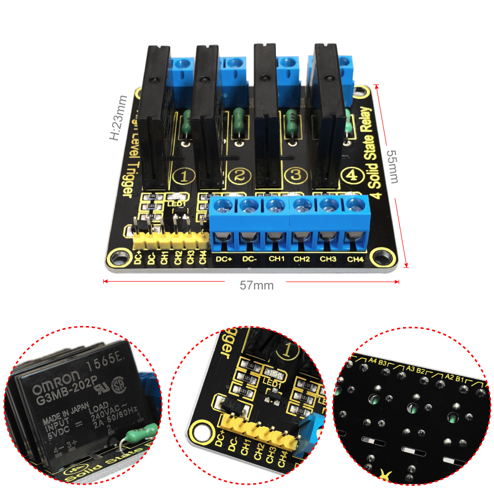 Keyestudio Four Channel Solid State Relays module for Arduino