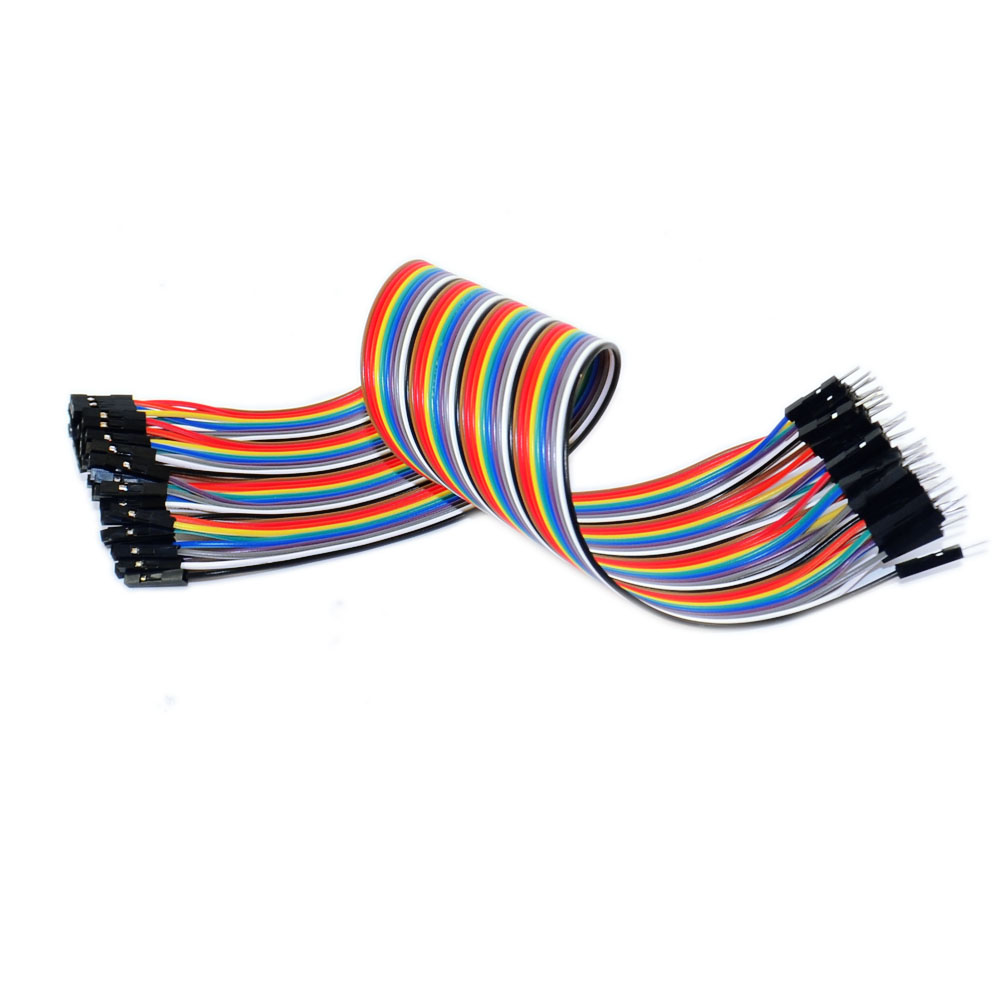 Chanzon 40 unids 3.9 in macho a macho jefe puente cable Dupont cable  conector de línea 40 pin multicolor sin soldadura para Arduino Raspberry pi