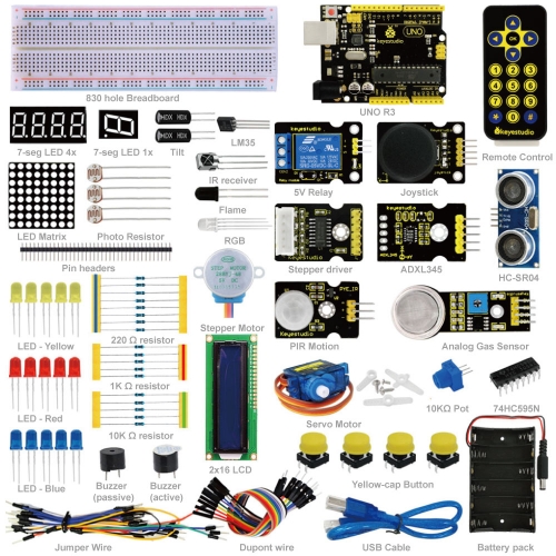 Keyestudio Advanced Starter Learning Kit For Arduino Education Project with R3 + PDF