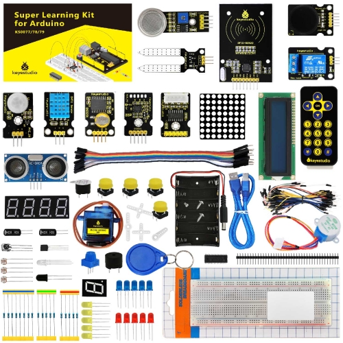Keyestudio Super Starter Learning Kit (NO UNOR3 Board) for Arduino Programming Education Kit + PDF
