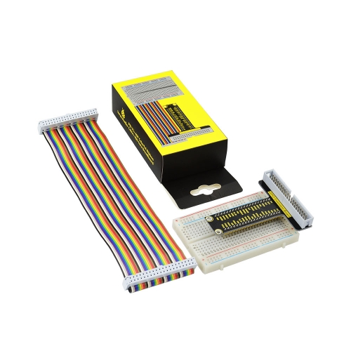 KEYESTUDIO Raspberry Pi T type board+40P Colorful Ribbon Cable+400-hole Breadboard