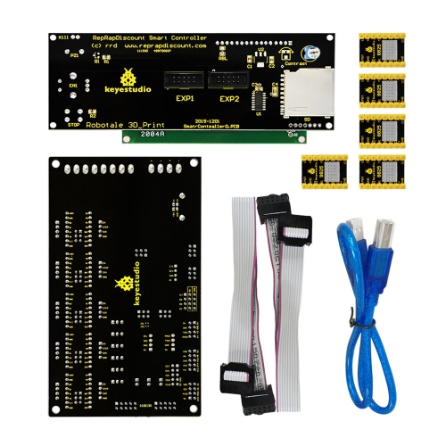 Keyestudio 3 D printer kit for arduino MKS GEN V1.2+2004LCD control+ 5x8825 drive+USB+adaptor