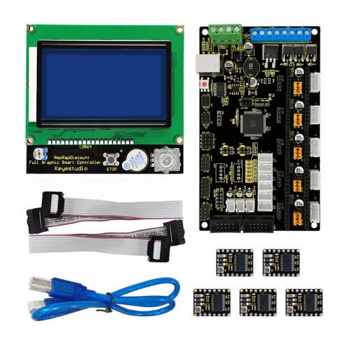 Keyestudio 3D Printer Kit MKS GEN V1.2 ++ 5x 8825 motor  + LCD 12864 smart Controller