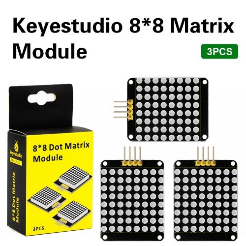 3PCS Keyestudio Red color common cathode I2C 8*8 LED dot Matrix module HT16K33 for Arduino UNO R3
