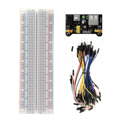 HUAREW Breadboard Jumper Wire Câble kit, 830 & 400 Points de Breadboard,  Avec Bloc D'alimentation, Jumper Cable, Clip de Batterie, Pour Arduino  Raspberry Pi : : Commerce, Industrie et Science