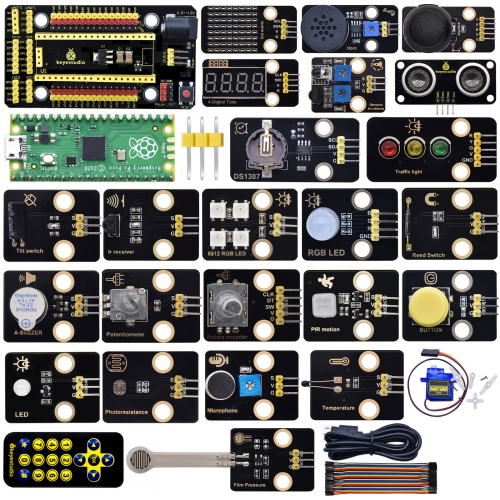 Keyestudio Raspberry Pi Pico 24 37 42 in 1 Sensor Starter Kit DIY Kit Electronics For Python Programming