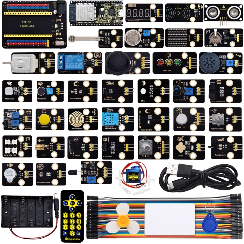 Keyestudio ESP32 37 in 1 Sensor Starter Kit DIY Education Kit  For MicroPython&Arduino Programming(59 Projects)