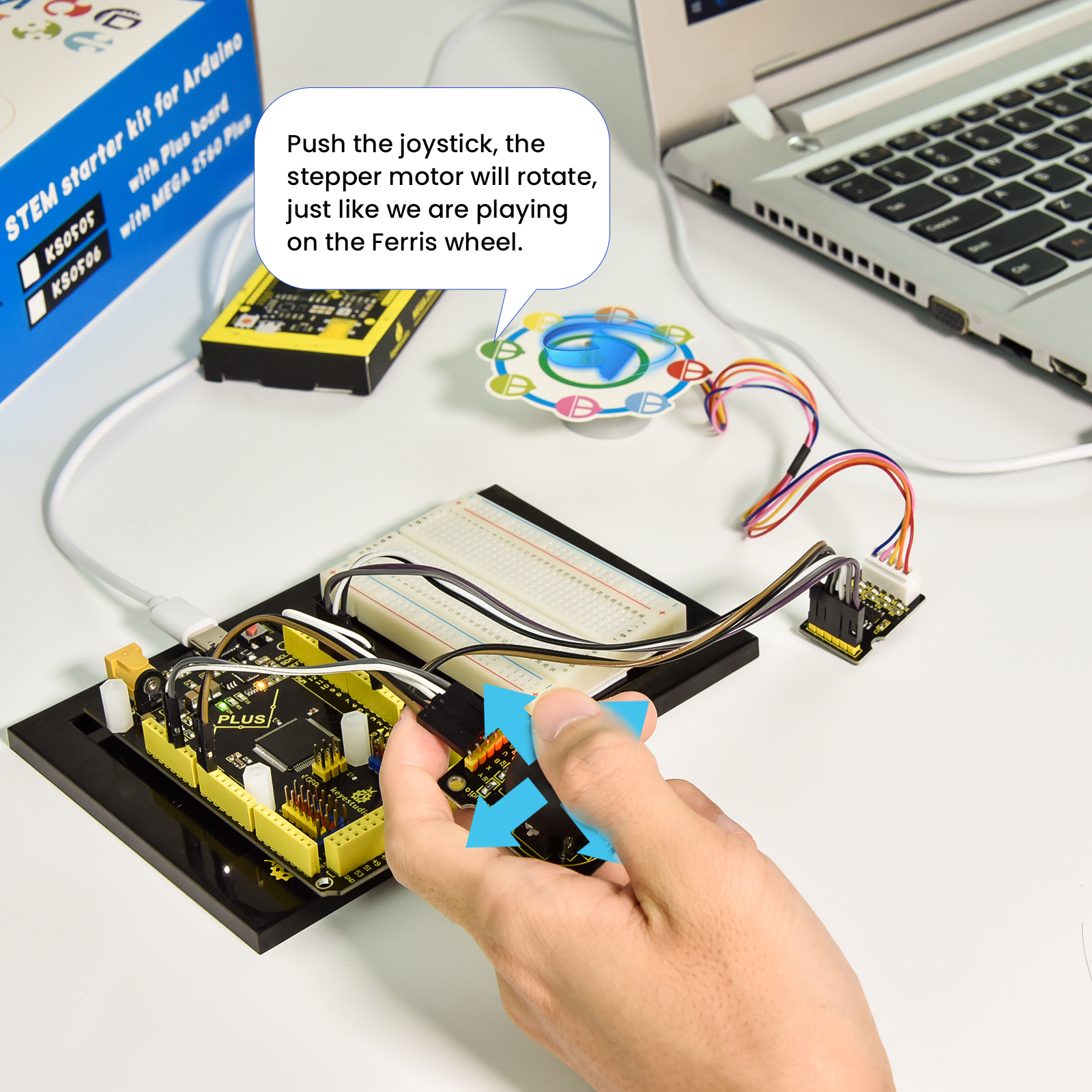 Keyestudio STEM 2560 Plus Board Starter Kit for Arduino Electronic DIY  Programming Kit
