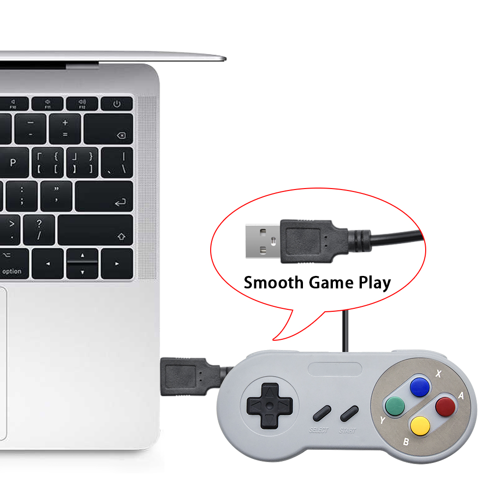 2 Controle Super Nintendo Snes Usb P/ Pc Jogos Raspberry Mac