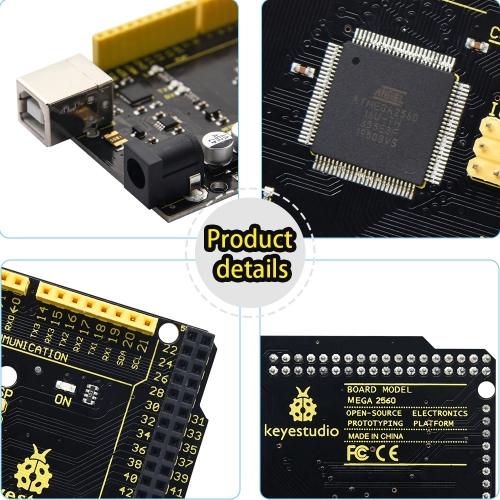 Keyestudio MEGA 2560 R3 Development Board With USB Serial Chip CP2102