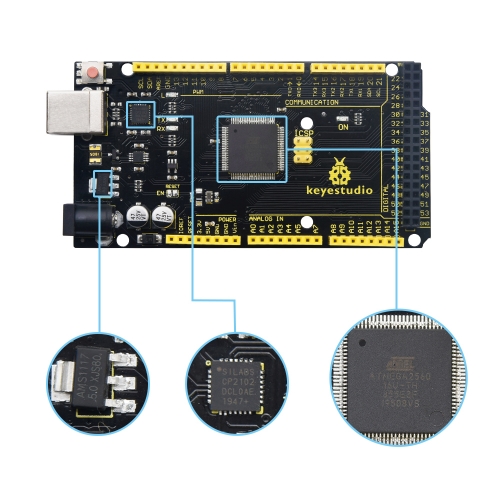 Arduino MEGA R3 compatible con cable USB
