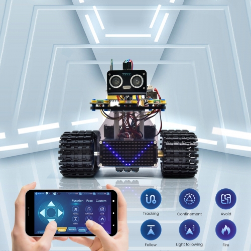 Keyestudio Mini Caterpillar Tank Robot V3.0 For Arduino Kit Robot Car DIY Programmable STEM Toys