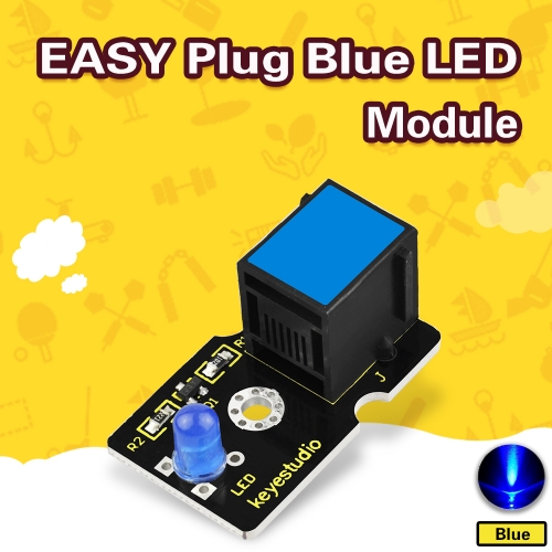 Keyestudio RJ11 EASY plug LED Module(Blue) for Arduino STEM