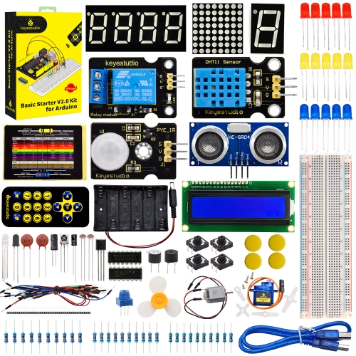 keyestudio Basic Starter V2 Kit for Arduino no board or with UNO board or mega 2560 board