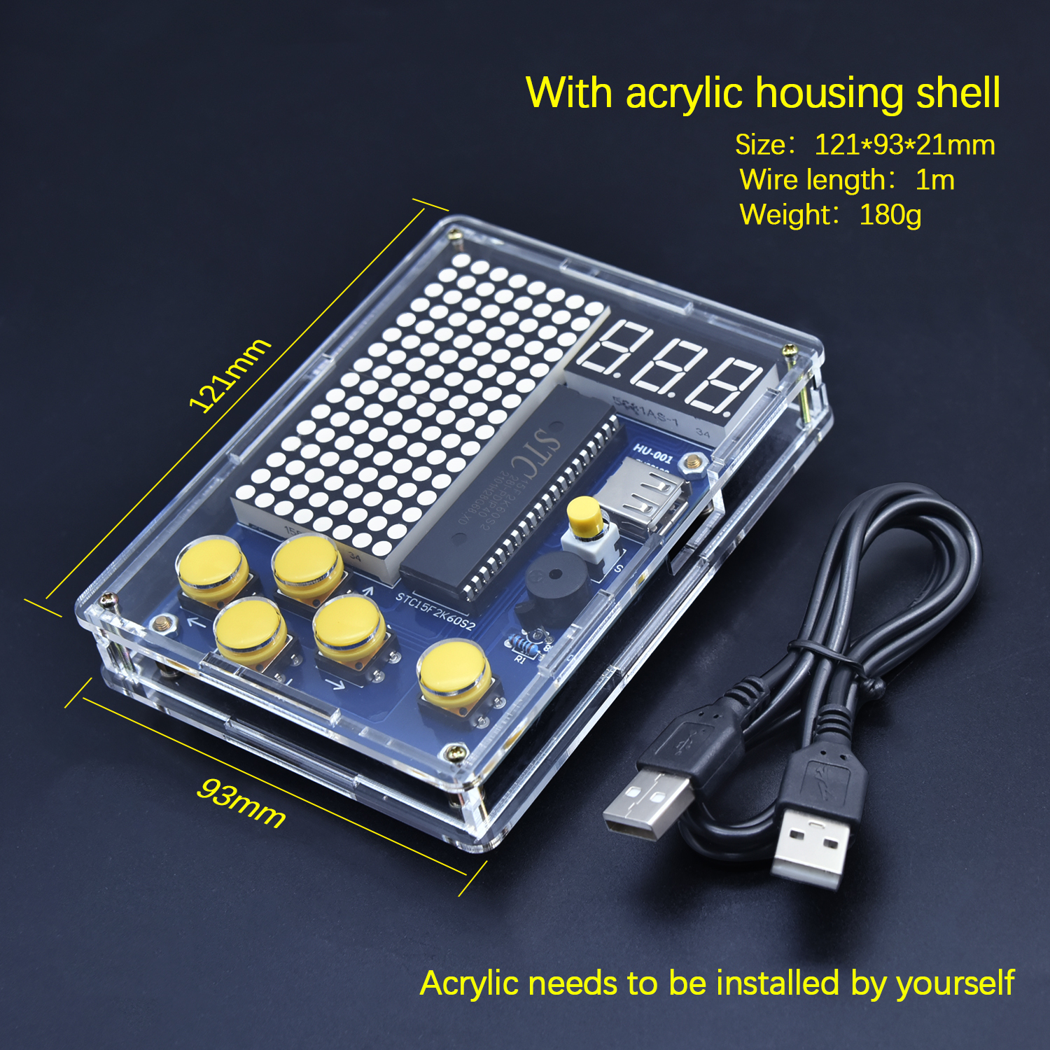 Arduino diy kit,Snake game,Easy to program ARDUINO game console