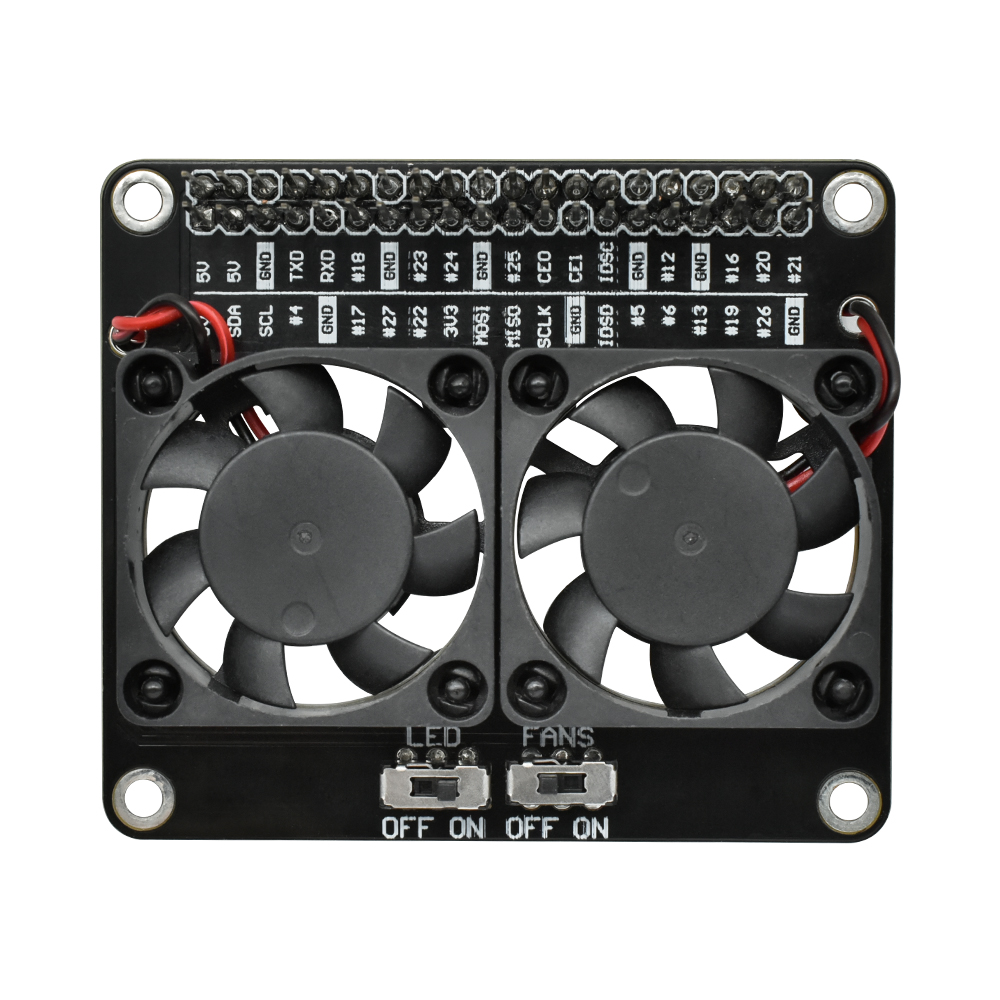 Raspberry Pi Dual-fan Cooling Expansion Board With LED Compatible With ...