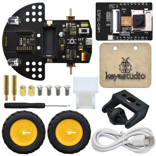 KEYESTUDIO ESP32 Smart Robot Arm Kit for Arduino with Joystick, DIY Programming Robot Building Kit for Education, 4DF Robot Arm for Teens and Adults