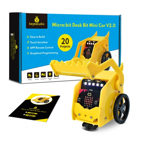 夏割　Micro :bit  DeskBit Mini Car V2.0キット Keyestudio Micro Bit V2 Desk Bit Small Robot Smart Car for