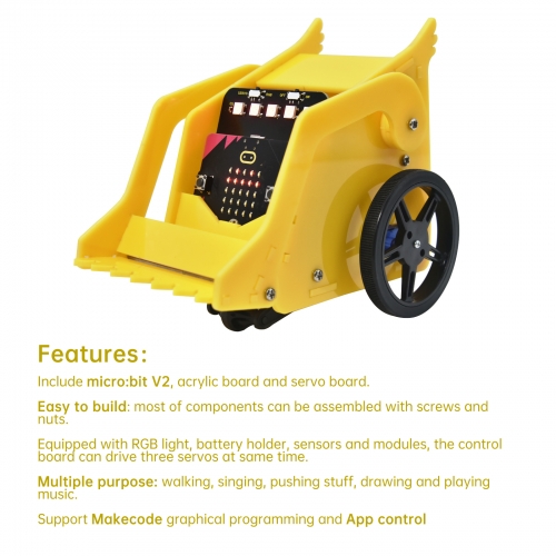 Keyestudio Micro Bit V2 Desk Bit Small Robot Smart Car for