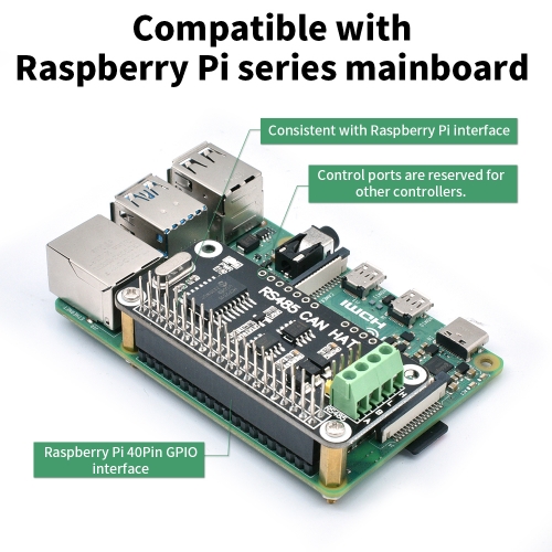 Raspberry Pi GPIO RS485 CAN Shield Compatible With Raspberry Pi