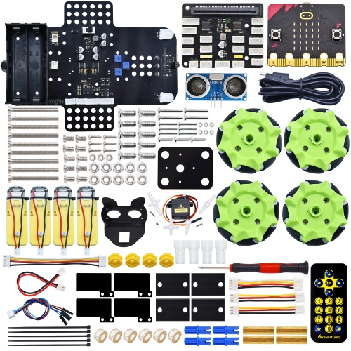 夏割　Micro :bit  DeskBit Mini Car V2.0キット Keyestudio Micro Bit V2 Desk Bit Small Robot Smart Car for