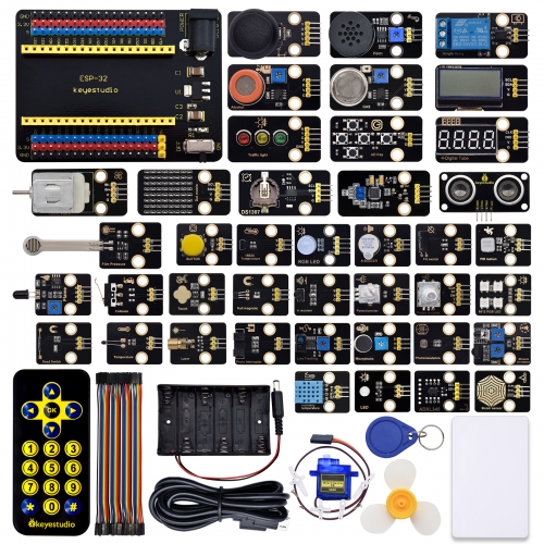 Keyestudio 42 in 1 ESP32 Sensor Module Kit Diy Electronic Kit For Arduino C and MicroPythoon Without ESP32 mainboard