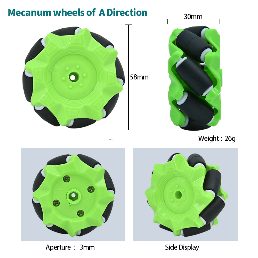 1PCS Robot Wheel Mecanum Different Colors Wheels For Arduino Smart Car ...