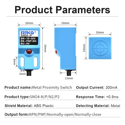 DC 4.8-30V 500mA NPN NC 3-wire 4mm Inductive Proximity - View #3