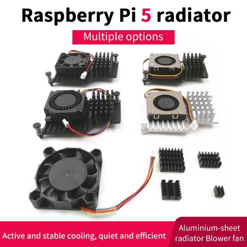 Raspberry Pi 5 3007/3010 5V Speed Adjustable Fan For Raspberry Pi Heat Sink Quiet And Active Cooling Stable Heat Dissipation
