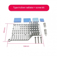 Silver radiator & screw kit