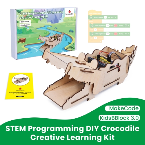 Keyestudio DIY Crocodile Creative ESP32 Learning Kit Stem Programming For Arduino With ESP32 Mainboard