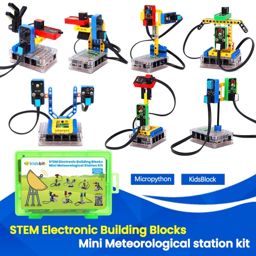 Kidsbits Electronic Building Blocks Mini Meteorological Station Kit Compatible with Lego for Arduino UNO Board Education DIY Kit