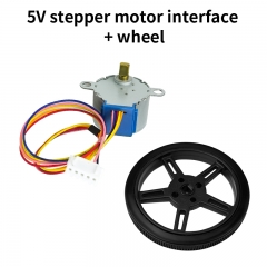 Stepper motor with wheel