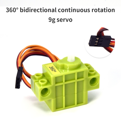 360 Degrees Servo Motor Continuous Rotation Programmable Electric Building Blocks Green Servo Motor For Arduino