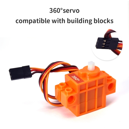 360 Degrees Orange Steering Gear for Arduino Smart Car Robot Servo Compatible Lego