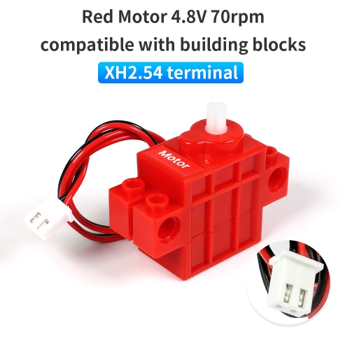 Red Motor 4.8V 70rpm XH2.54 Terminal Smart Robot Car Programmable Motor Compatible With Building Blocks