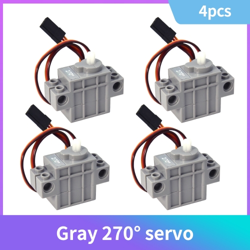 4pcs Gray Geek Servo with Wire compatible with lego for Programmable Diy Kit Electronic Smart Car