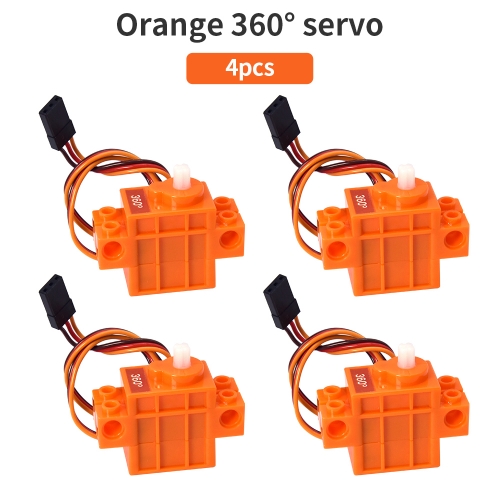 4pcs Programmable Building Block Servo / 360 Degree Motor for DIY Electronic Smart Car