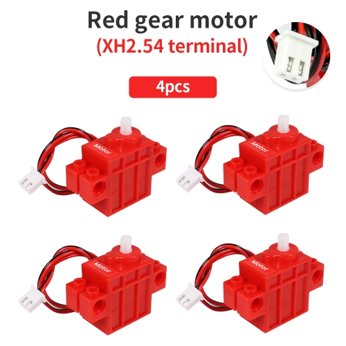 4pcs 4.8V Red Motor XH2.54 Terminal Smart Robot Car Programmable Motor Compatible With Lego