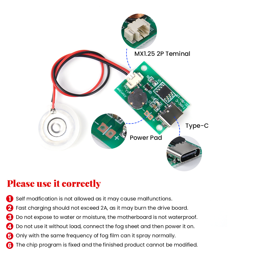 High Spray Heavy Fog Atomization Drive Circuit Board DlY Humidifier ...