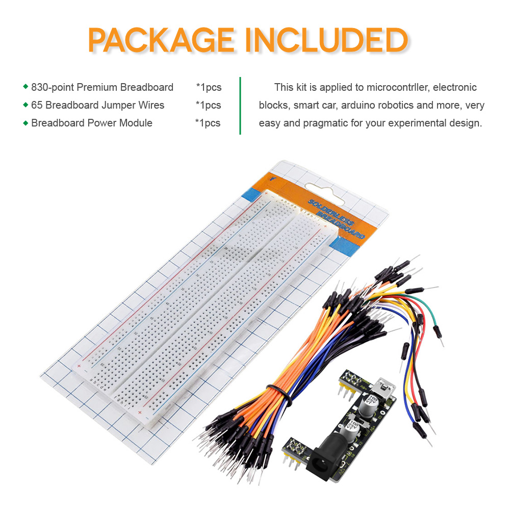 2-Pack 65pcs Male To Male Solderless Breadboard Jumper Wires – For Arduino, Electronics Prototyping