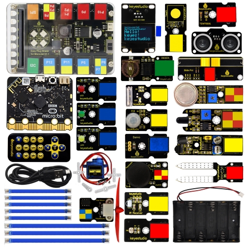 Keyestudio EASY Plug Ultimate Starter Kit for BBC Microbit STEM EDU With Micro Bit Board