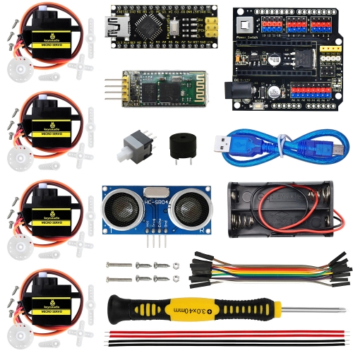 Keyestudio Electronic Parts DIY Project Starter Kit For Arduino OTTO Robot (No 3D Body Printer Parts)