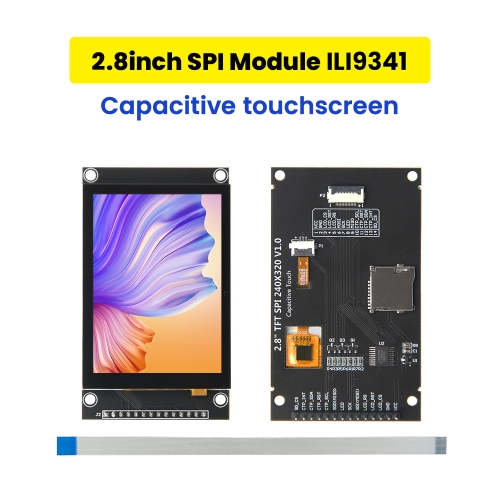 Keyestudio 2.8 Inches IPS Full View TFT LCD Display FT6336G Resistive touchscreen Compatible with C51&STM32&ch32&Arduino&Mega2560