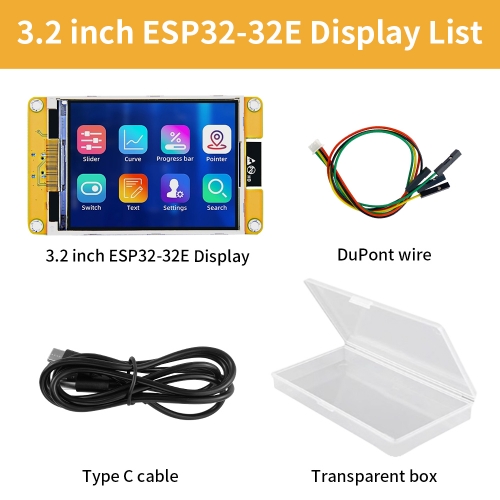 3.2 inch ESP32-WROOM-32E Module IPS TFT LCD Screen Without Touch 240x320 Color Display For Arduino