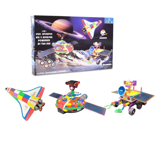 3-in-1 Solar Robot STEM Toy – DIY Space Graffiti Starquest Fleet For Kids