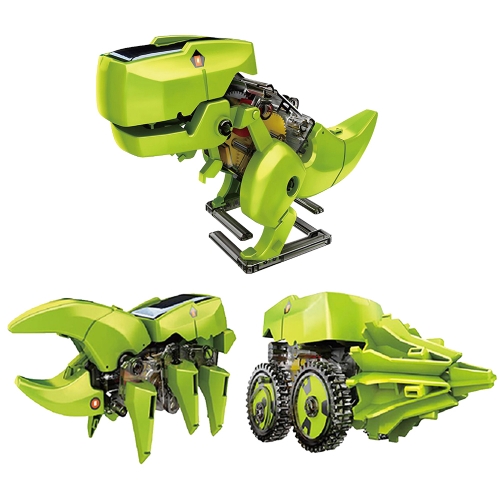 3 In 1 DIY Puzzle Triad Self-assembly Dinosaur Solar Toy For Kids