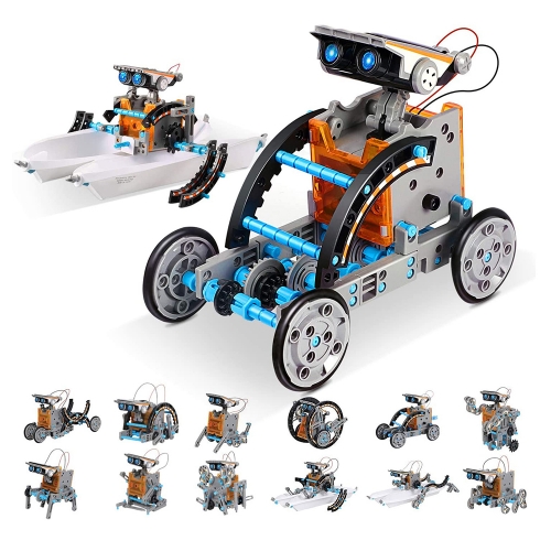 DIY Puzzle Self-Assembly Solar Toy Car 12 In 1 Intelligent Robot Toys For Kids